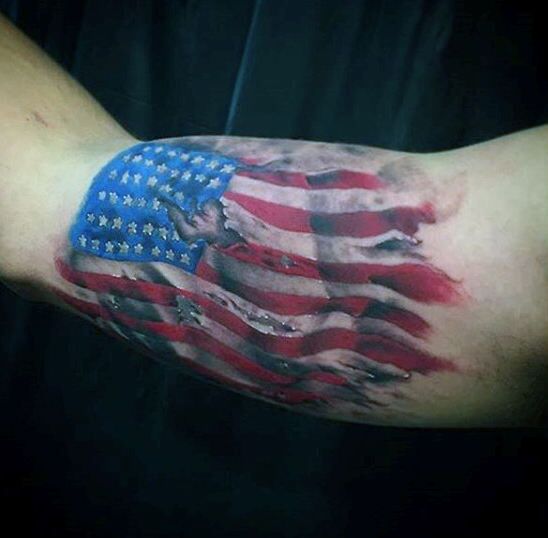 Rustic American Flag Tattoos 20 Of The Best American Flag Tattoos For