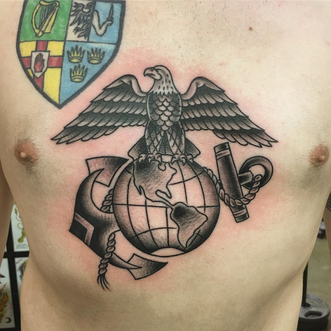 Marine Corps Chest Tattoos