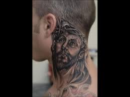 jesus tattoos on neck