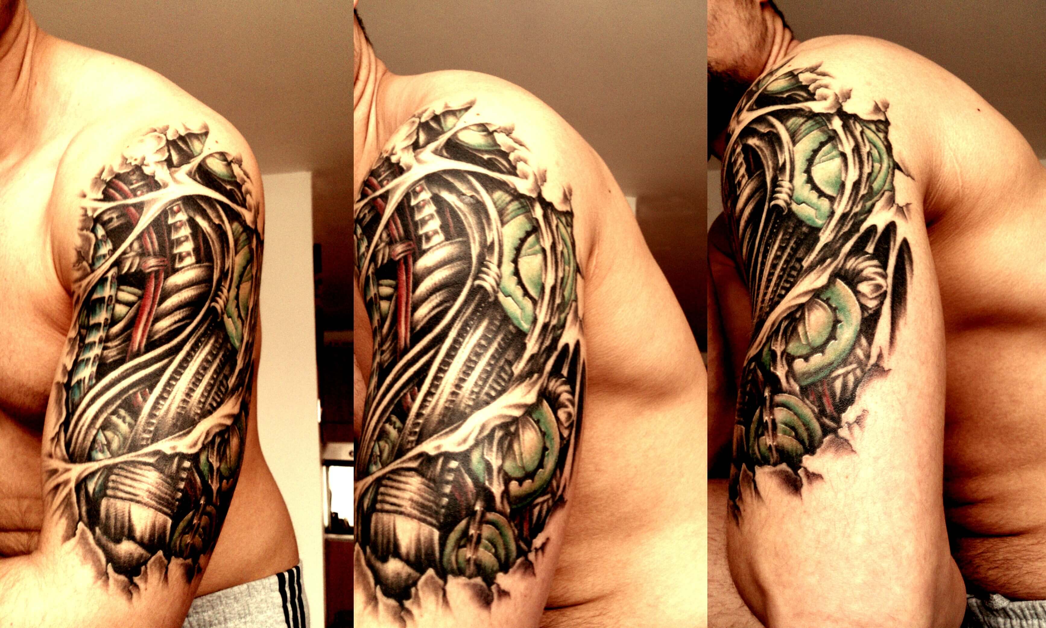 Biomechanical arm tattoo cover up work in progress by will1969 on DeviantArt