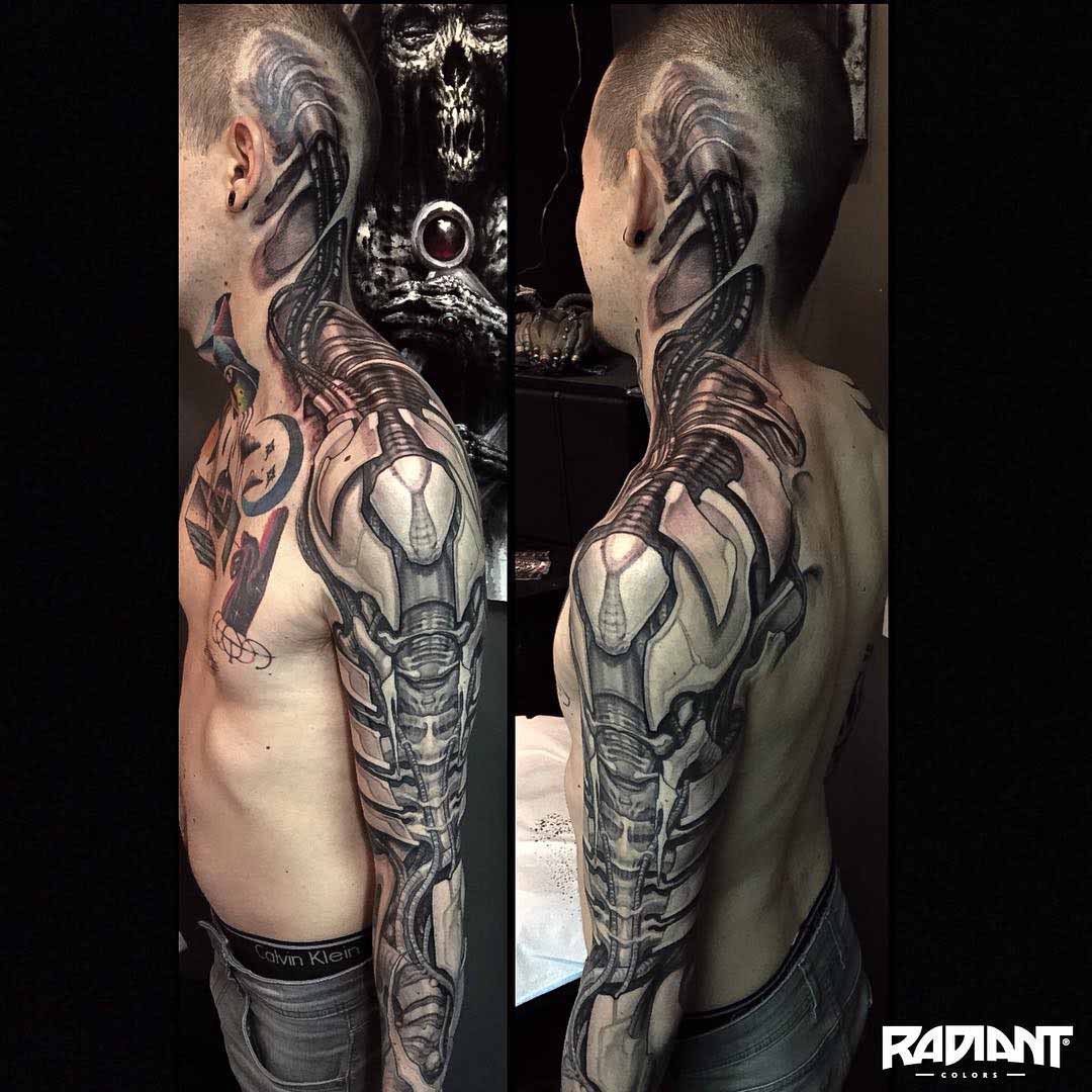 Snake Robot Future Force Temporary Men Body Art Shoulder Arm Sleeve  Waterproof Fake Flash Tattoo Stickers Paste QB 3008 From Fandeng, $23.12 |  DHgate.Com
