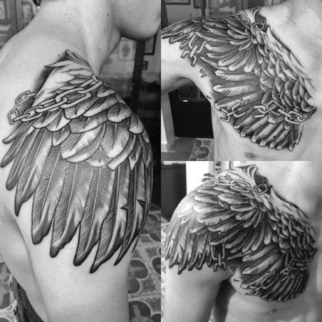 The 109 Best Wing Tattoos for Men | Improb