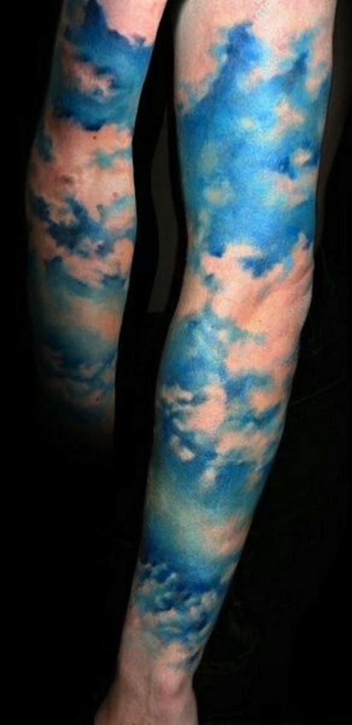 realistic sky tattoo