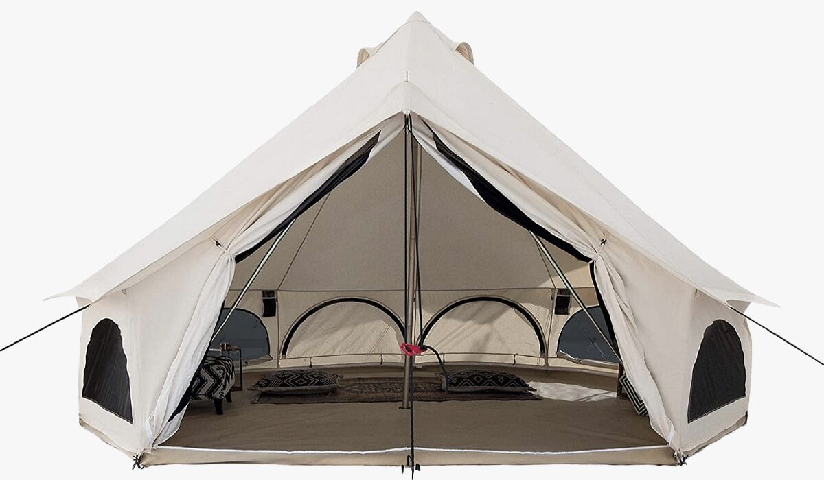 white dusk avalon bell canvas tent