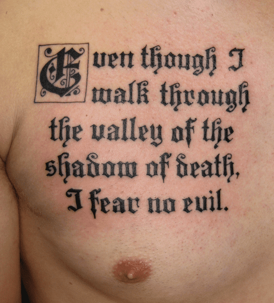 Bible Quote Tattoo that Looks Like It